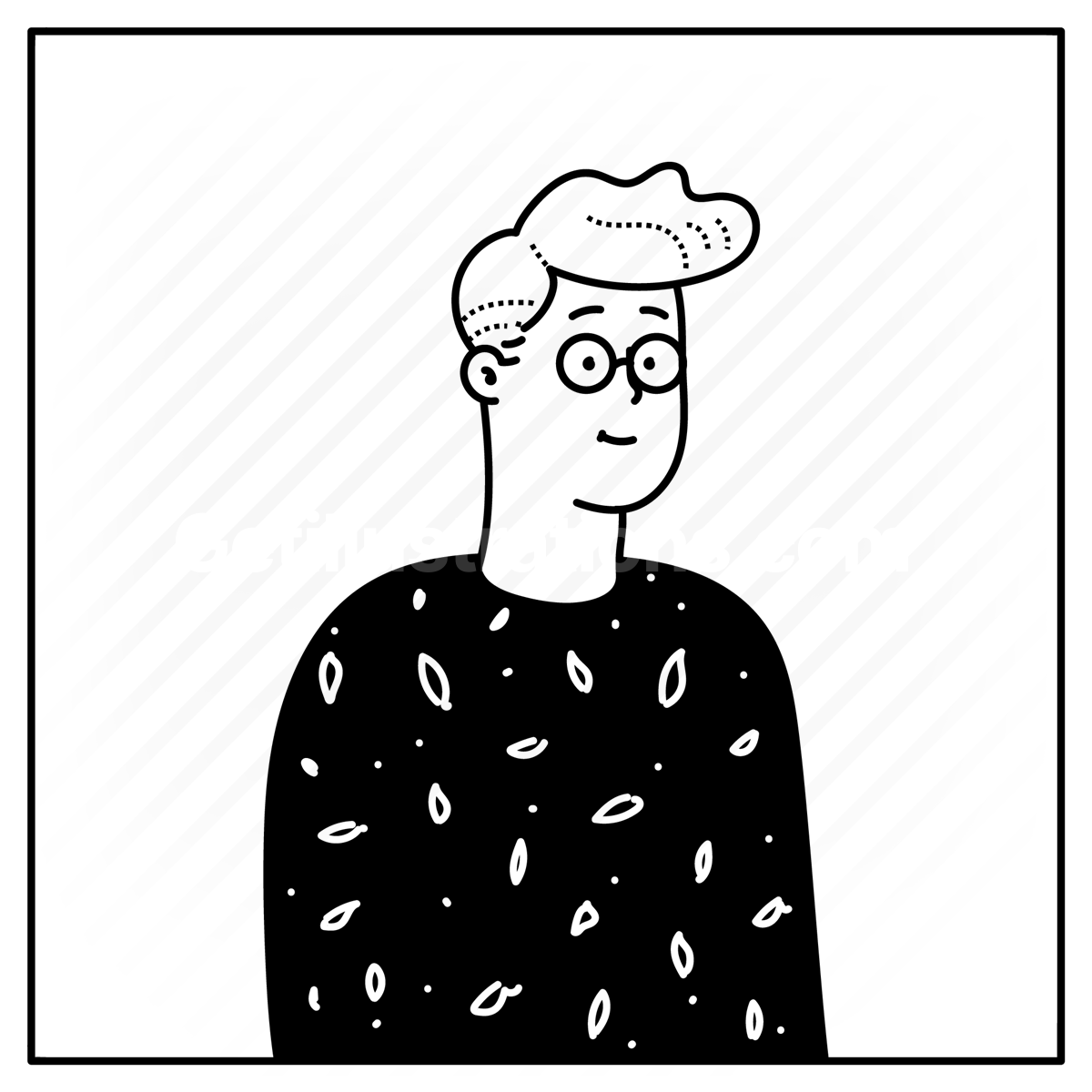 boy, man, male, nerd, glasses, blond, sweater, account, avatar